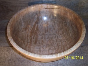 Curly & Ambrosia Red Maple Salad Bowl 12" wide and 5" tall